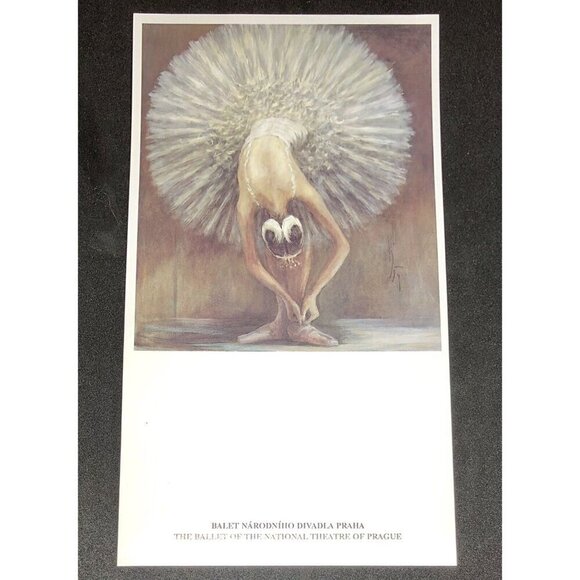 National Theatre Ballet of Prague PROGRAM w/ MILAN MED Print for 1991/92 Season - Picture 1 of 4
